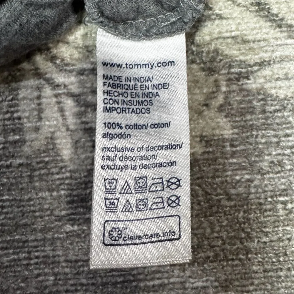 Tommy Hilfiger Women's Graphic Print T-Shirt Gray Size M Crew Neck - Picture 6 of 7